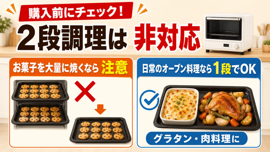 後悔しないために!RE-WF237とRE-WF236購入前に知っておきたい注意点 お菓子を大量に焼く人注意!2段調理には非対応