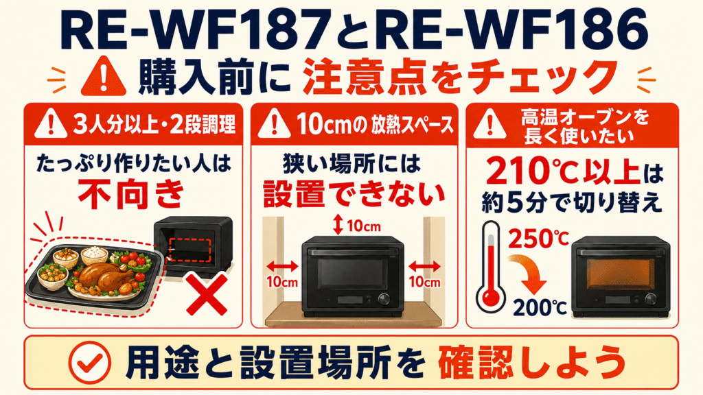 RE-WF187とRE-WF186の注意点とおすすめしない人