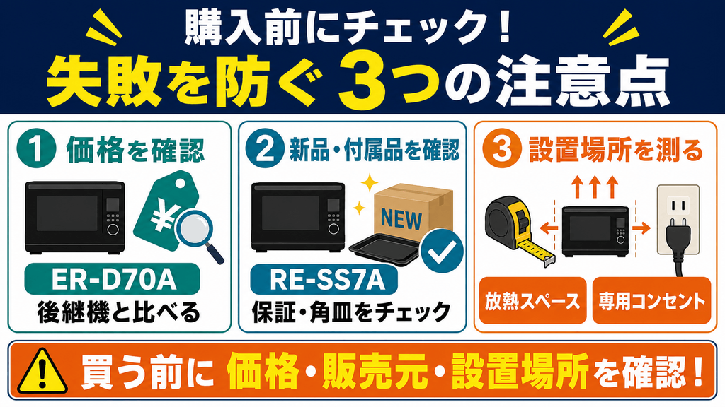 購入前にチェック!ER-D70AとRE-SS7Aの口コミ・評判と3つの注意点