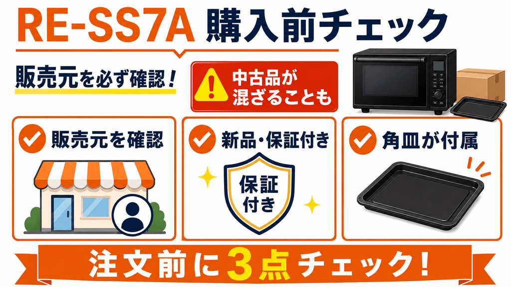 購入前にチェック!ER-D70AとRE-SS7Aの口コミ・評判と注意点 【注意点2】RE-SS7Aは2020年発売のため、販売元を確認