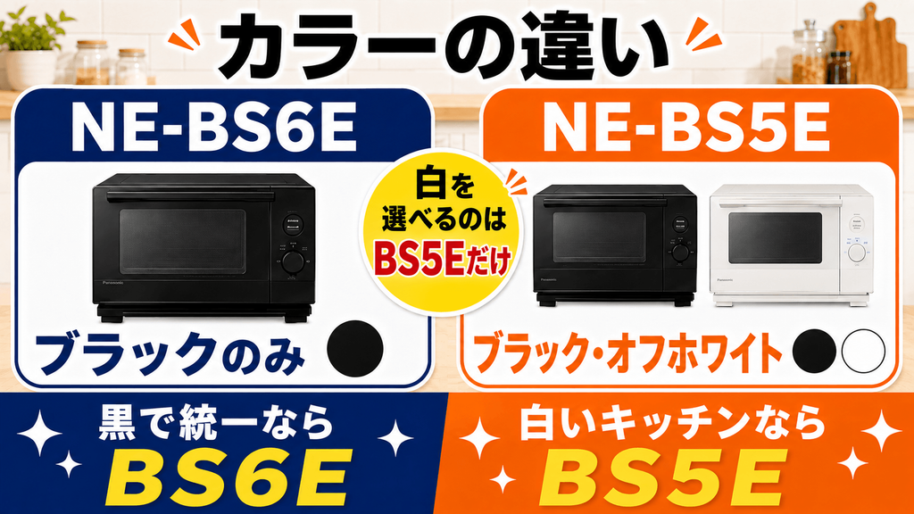 NE-BS6EとNE-BS5Eの違い カラー:オフホワイトを選べるのはNE-BS5Eだけ