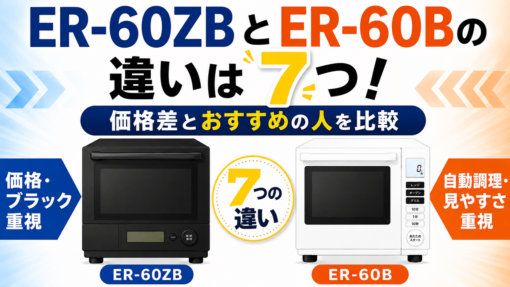 ER-60ZBとER-60Bの違いは7つ！価格差とおすすめの人を比較