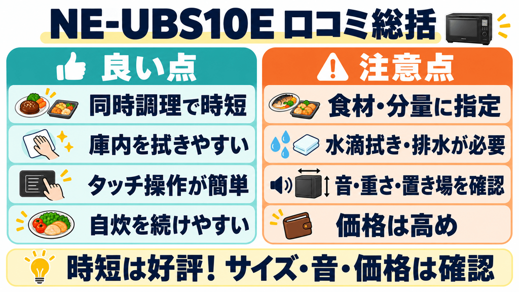 NE-UBS10Eの口コミ・評判総括