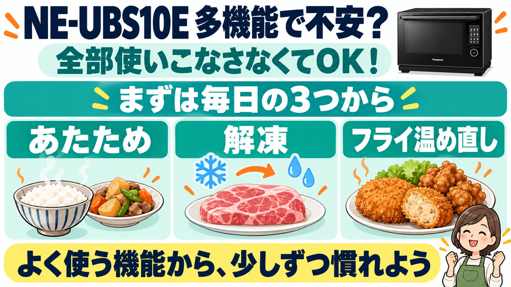 NE-UBS10Eの悪い口コミと対策 多機能で使いこなせるか不安