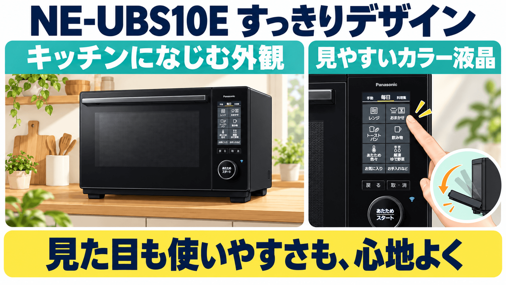 カラー液晶と上質な質感でキッチンに馴染む