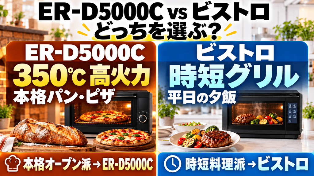 ER-D5000Cとライバル機「パナソニック ビストロ」と徹底比較！迷ったときの選び方