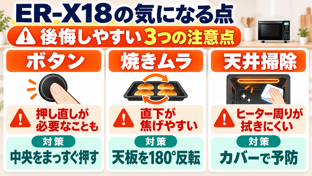 ER-X18の悪い口コミ・気になる評判