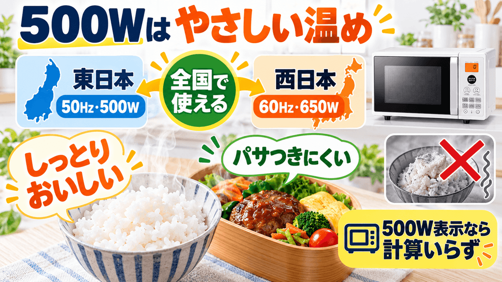 RE-M16Aを購入する前に確認したい注意点と安心の解決策 50Hz(東日本500W)と60Hz(西日本650W)の出力差