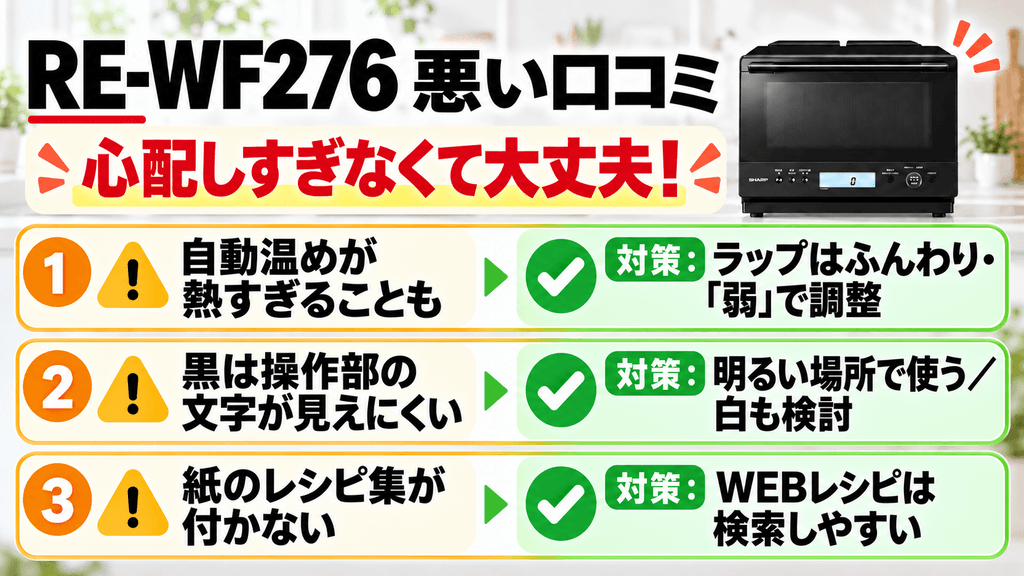 RE-WF276の悪い口コミ・気になる評判