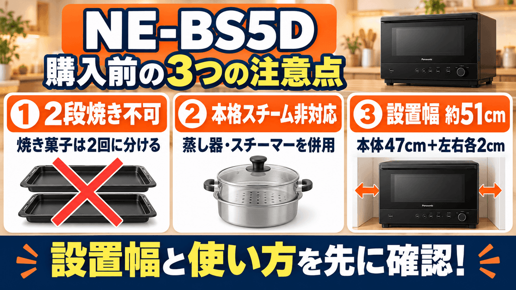 NE-BS5Dの購入前の注意点