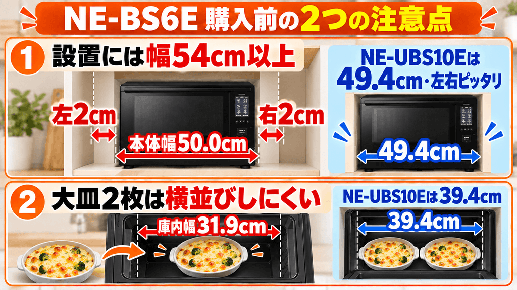 NE-BS6Eの2つの注意点・デメリット