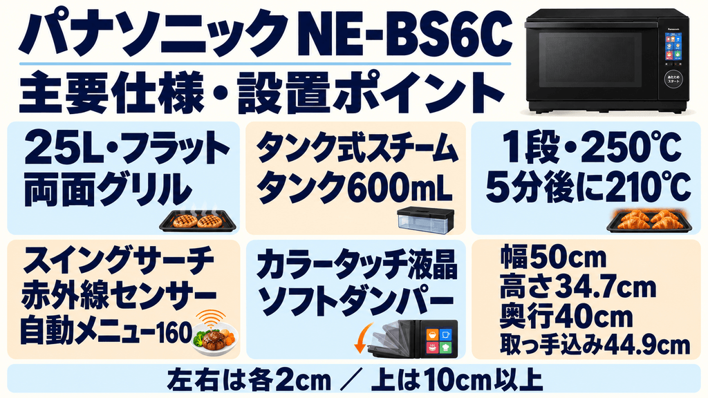 NE-BS6Cの基本仕様