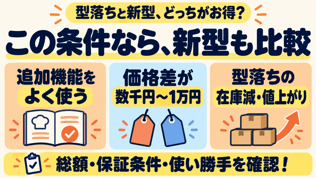 パナソニック型落ちオーブンレンジ 型落ちと新型はどっちがお得?この条件なら新型も候補