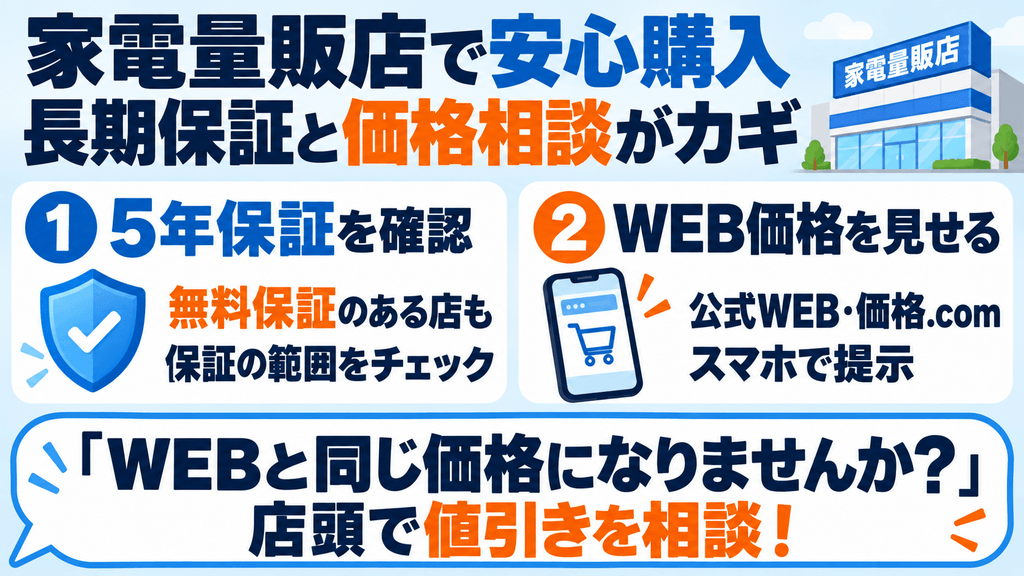 ER-D7000Cは家電量販店で安心に購入