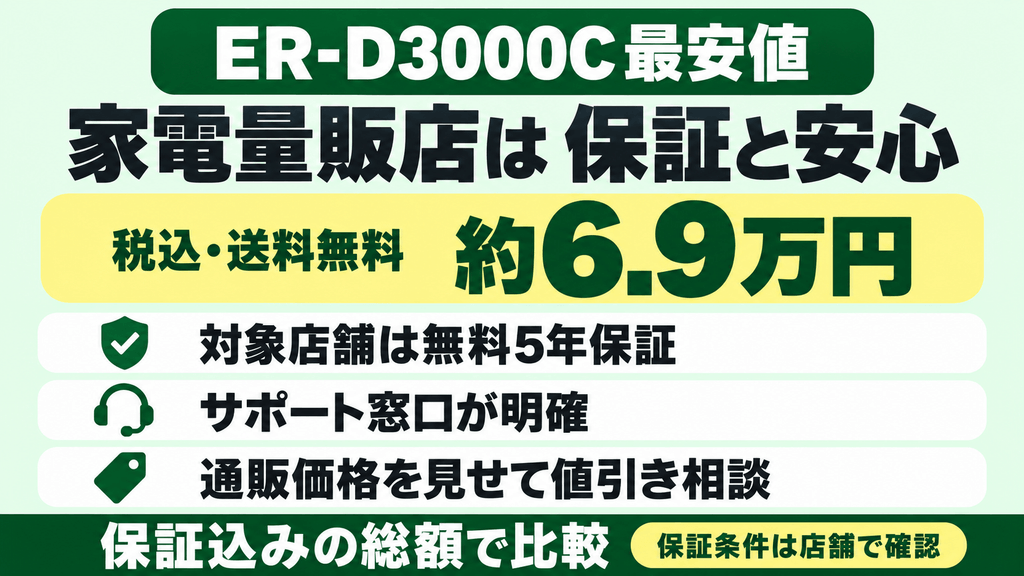 ER-D3000C最安値　家電量販店